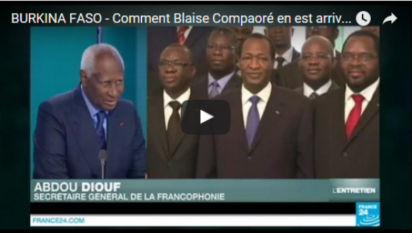 BURKINA FASO - Comment Blaise Compaoré en est arrivé là ? La réponse d'Abdou Diouf
