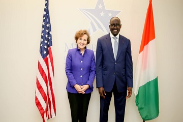 Coopération / Côte d'Ivoire - USA : Le Ministre, Secrétaire Général de la Présidence de la République, a eu un entretien avec la Directrice Générale du Millenium Challenge Corporation (MCC), à Washington