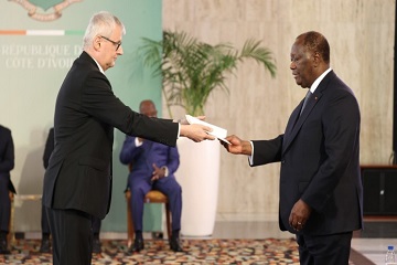 Côte d'Ivoire / Diplomatie : le Chef de l’État a reçu les Lettres de créance de huit nouveaux Ambassadeurs accrédités en Côte d’Ivoire