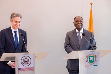 Coopération / Côte d'Ivoire - USA : le Chef de l’État a eu un entretien avec le Secrétaire d’État américain, Antony BLINKEN