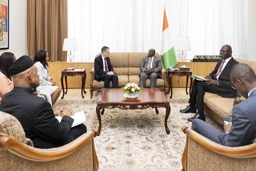 Côte d'Ivoire / Le Vice-Président de la République a eu des entretiens avec le Vice-Président Afrique de la SFI et le Président du Conseil Central de l’Économie de Belgique